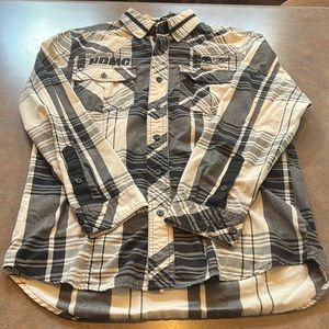 ❤️Harley Davidson Cream and Black Flannel